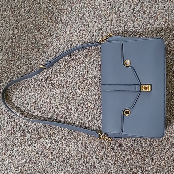 Light blue Blair double chain handle bag - Picture 3 of 6